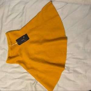 Zara. Mustard Yellow Circle Skirt